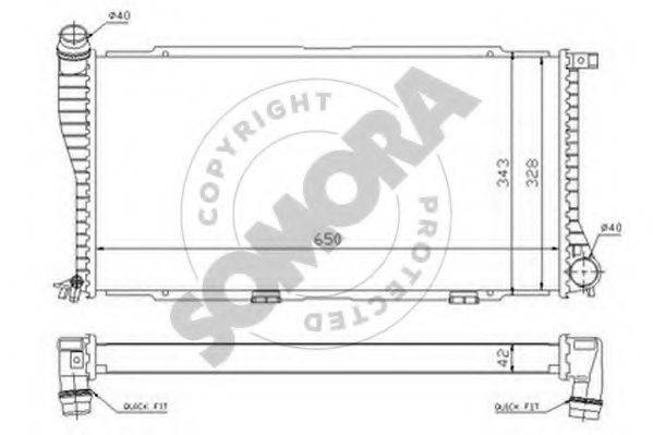 SOMORA 041243 Радіатор, охолодження двигуна