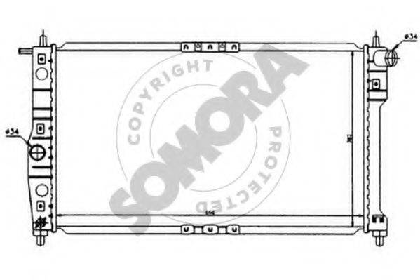 SOMORA 062140 Радіатор, охолодження двигуна