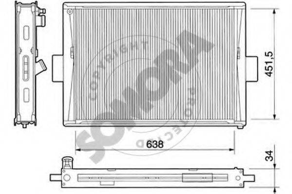 SOMORA 086040 Радіатор, охолодження двигуна