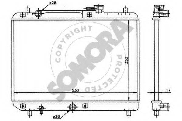 SOMORA 302040 Радіатор, охолодження двигуна
