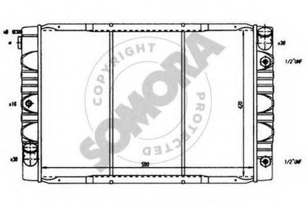SOMORA 362049 Радіатор, охолодження двигуна