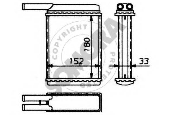 SOMORA 090150 Теплообмінник, опалення салону