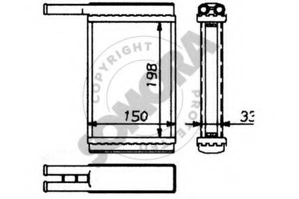 SOMORA 092150 Теплообмінник, опалення салону