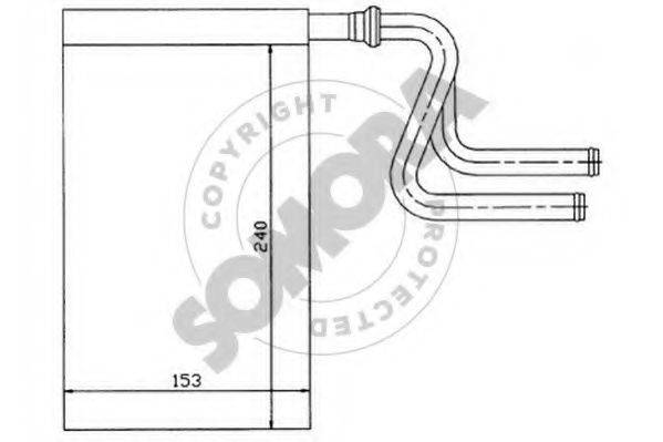 SOMORA 095050 Теплообмінник, опалення салону