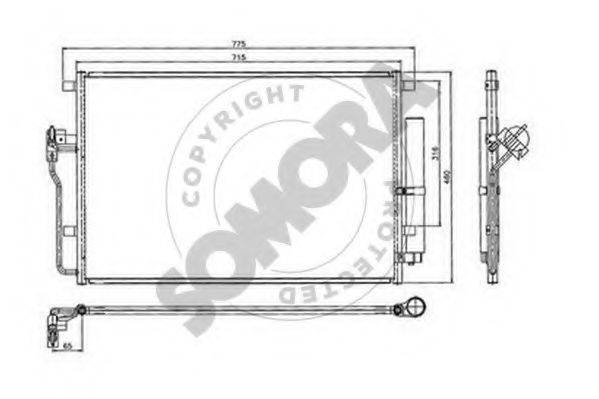SOMORA 172360 Конденсатор, кондиціонер