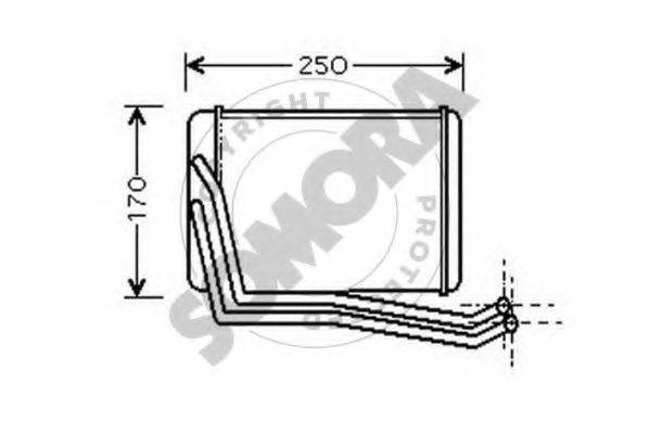 SOMORA 135050 Теплообмінник, опалення салону