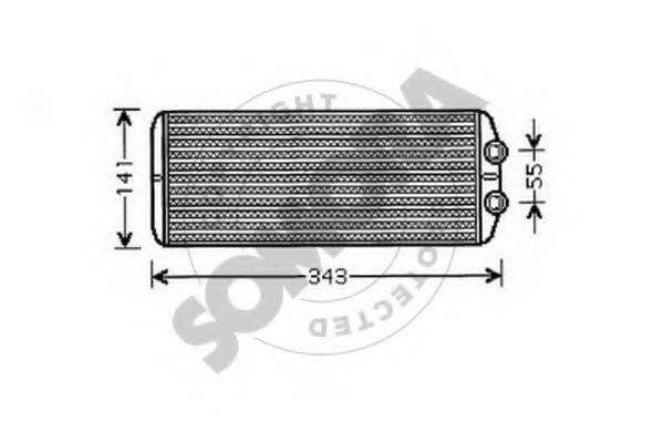 SOMORA 223450 Теплообмінник, опалення салону