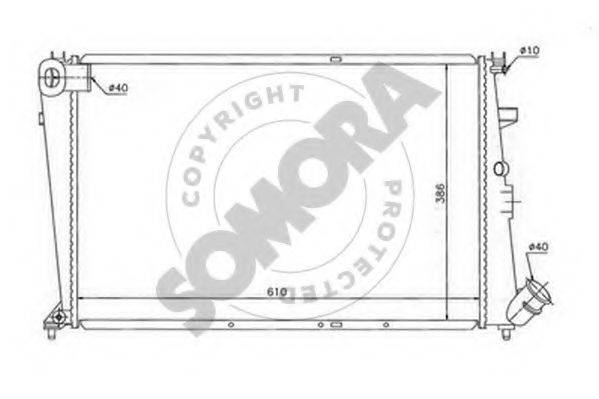 SOMORA 052240 Радіатор, охолодження двигуна