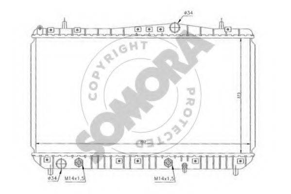 SOMORA 064540A Радіатор, охолодження двигуна