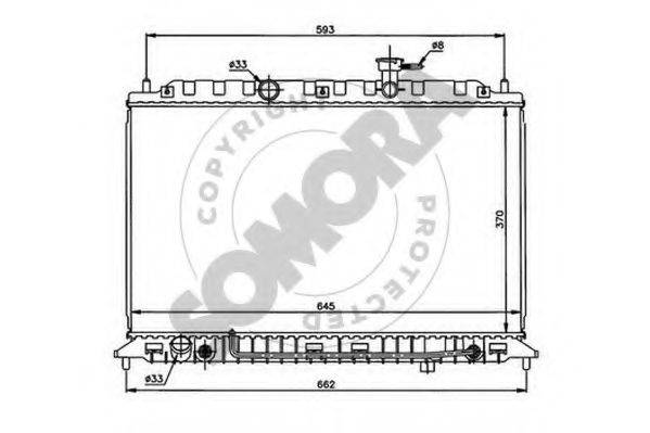 SOMORA 111140 Радіатор, охолодження двигуна