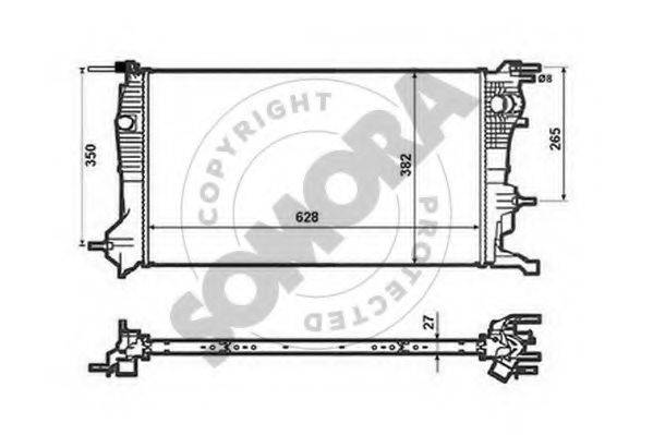 SOMORA 243440 Радіатор, охолодження двигуна