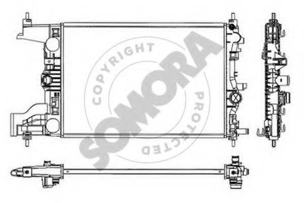 SOMORA 212040 Радіатор, охолодження двигуна
