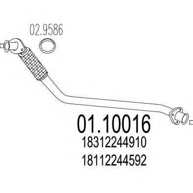 MTS 0110016 Труба вихлопного газу