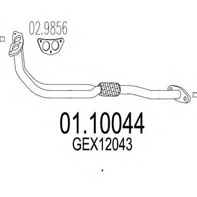 MTS 0110044 Труба вихлопного газу