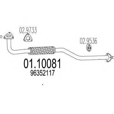 MTS 0110081 Труба вихлопного газу