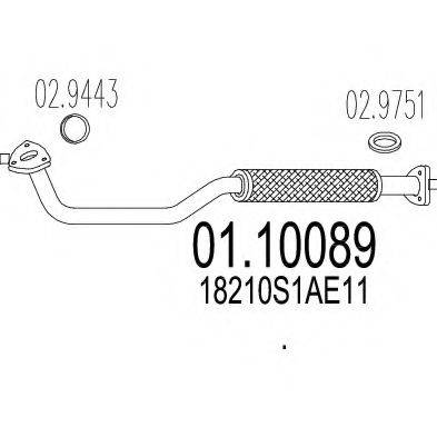 MTS 0110089 Труба вихлопного газу