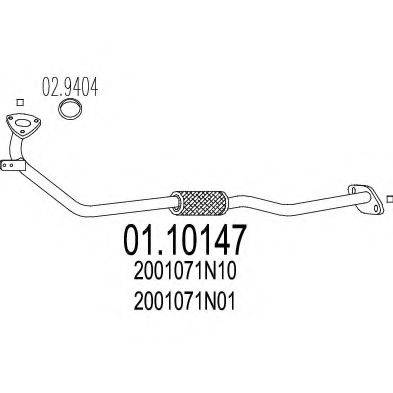 MTS 0110147 Труба вихлопного газу
