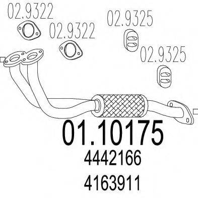 MTS 0110175 Труба вихлопного газу