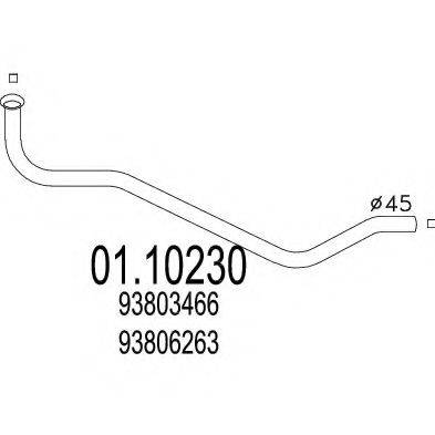 MTS 0110230 Труба вихлопного газу