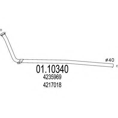 MTS 0110340 Труба вихлопного газу