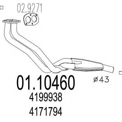 MTS 0110460 Труба вихлопного газу