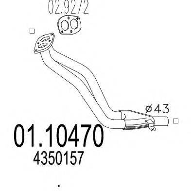 MTS 0110470 Труба вихлопного газу