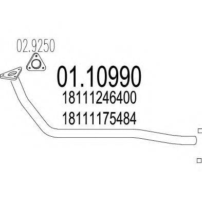 MTS 0110990 Труба вихлопного газу