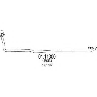 MTS 0111300 Труба вихлопного газу