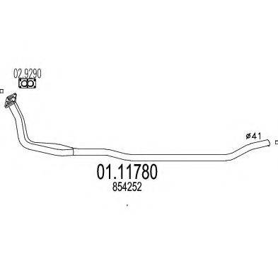 MTS 0111780 Труба вихлопного газу