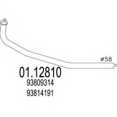 MTS 0112810 Труба вихлопного газу
