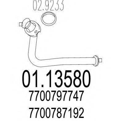 MTS 0113580 Труба вихлопного газу