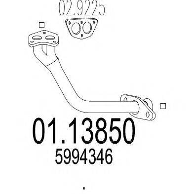 MTS 0113850 Труба вихлопного газу