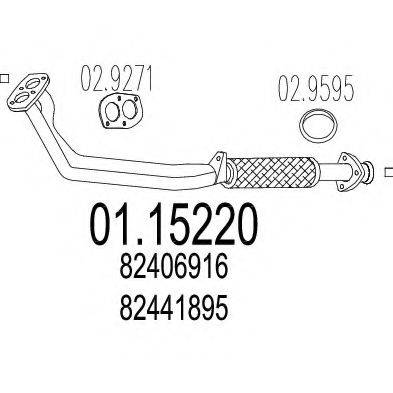 MTS 0115220 Труба вихлопного газу