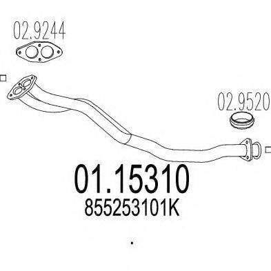 MTS 0115310 Труба вихлопного газу