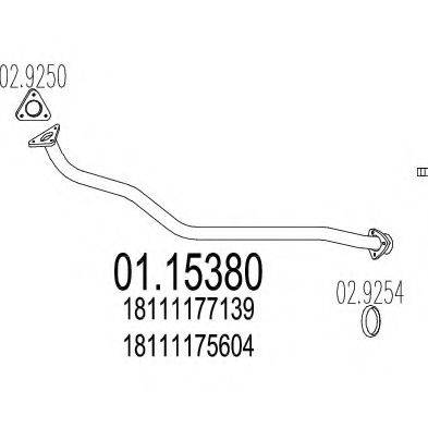 MTS 0115380 Труба вихлопного газу