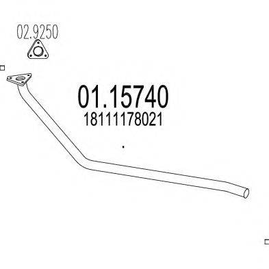MTS 0115740 Труба вихлопного газу