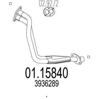 MTS 0115840 Труба вихлопного газу