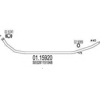 MTS 0115920 Труба вихлопного газу