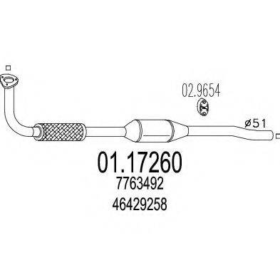 MTS 0117260 Труба вихлопного газу