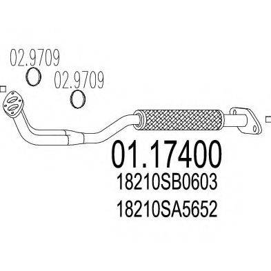 MTS 0117400 Труба вихлопного газу
