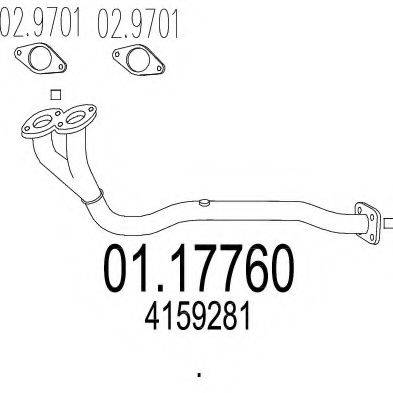 MTS 0117760 Труба вихлопного газу