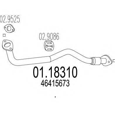 MTS 0118310 Труба вихлопного газу