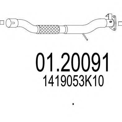 MTS 0120091 Труба вихлопного газу