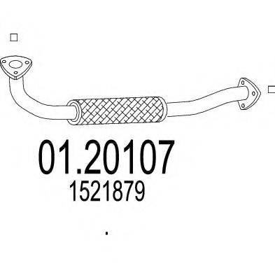 MTS 0120107 Труба вихлопного газу