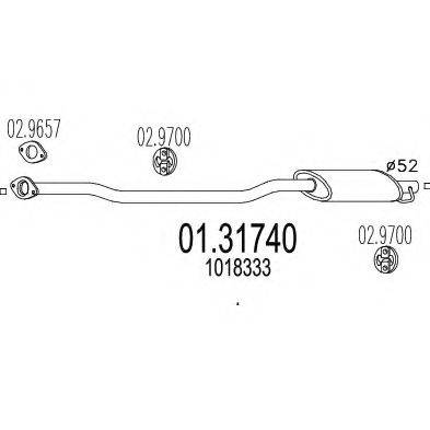 MTS 0131740 Передглушувач вихлопних газів