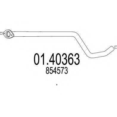 MTS 0140363 Труба вихлопного газу
