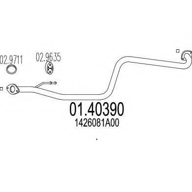 MTS 0140390 Труба вихлопного газу