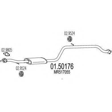 MTS 0150176 Середній глушник вихлопних газів