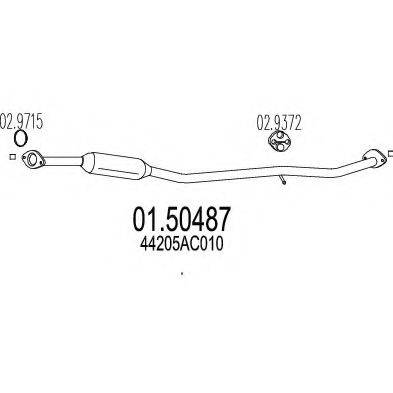 MTS 0150487 Середній глушник вихлопних газів