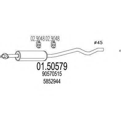 MTS 0150579 Середній глушник вихлопних газів